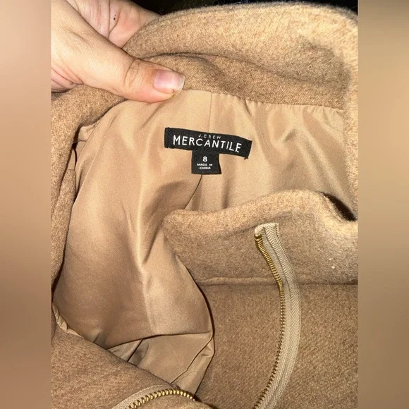 J.CREW City Coat Classic wool blend outerwear old money minimalist collar coat 8 - Picture 3 of 7